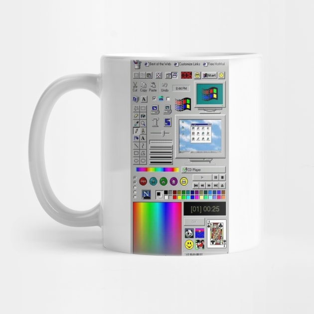 Windows 95 banner of stuff by Lukasking Tees